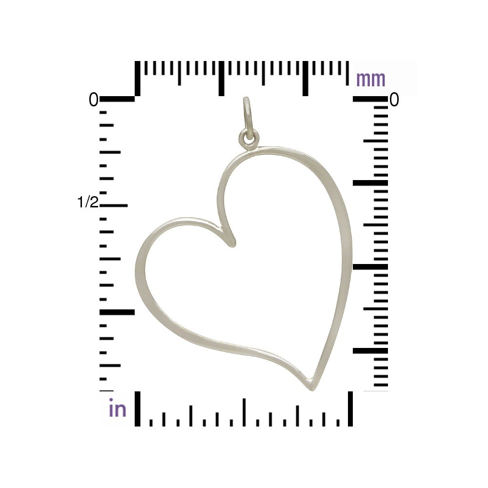 Large Open Heart Pendant-3101