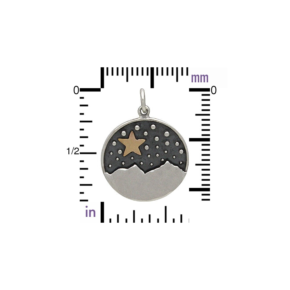 Mountain Pendant with Bronze Star-3157 - Kevin N Anna