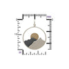 Large Mountain Range Pendant with Bronze Sun-3191