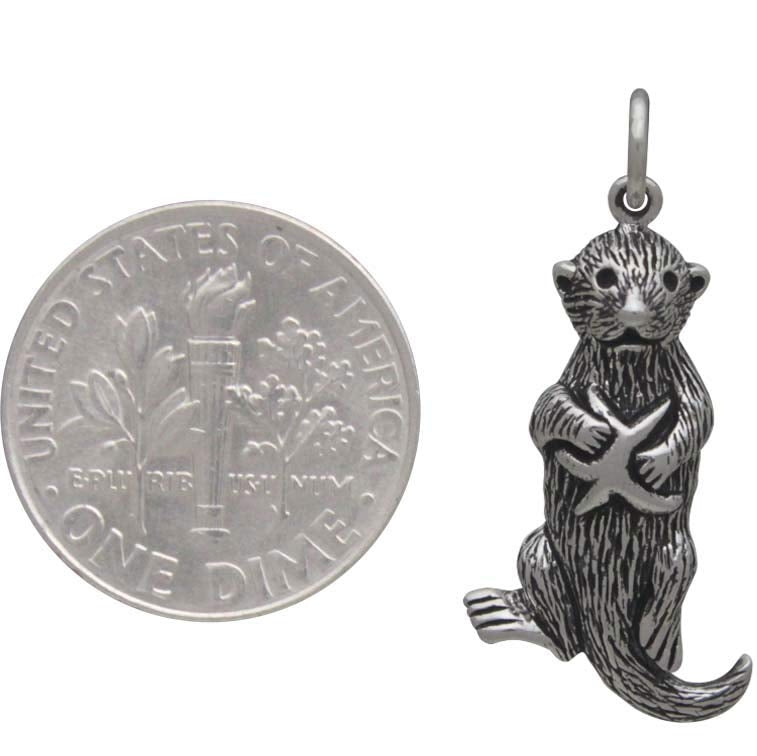 Sea Otter Charm with Starfish-4033 - Kevin N Anna