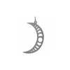 Crescent Moon Charm with Moon Phases-4045