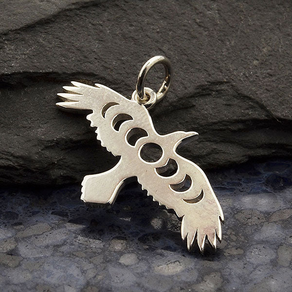 Raven Charm with Moon Phase Cutout-4084