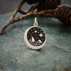 Snow Cap Mountain Charm with Moon-4140