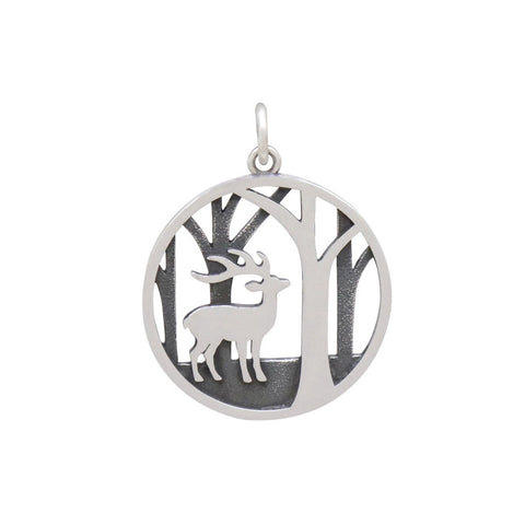 Wolf Charm with Bronze Star and Moon-6236