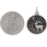 Reindeer Charm with Moon and Trees-4153