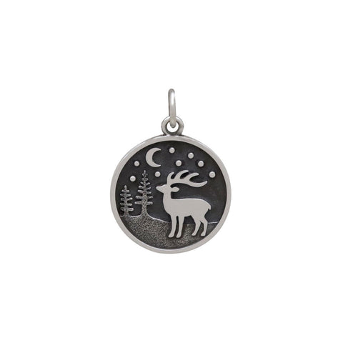 Bear Charm with Bronze Star and Moon-6084