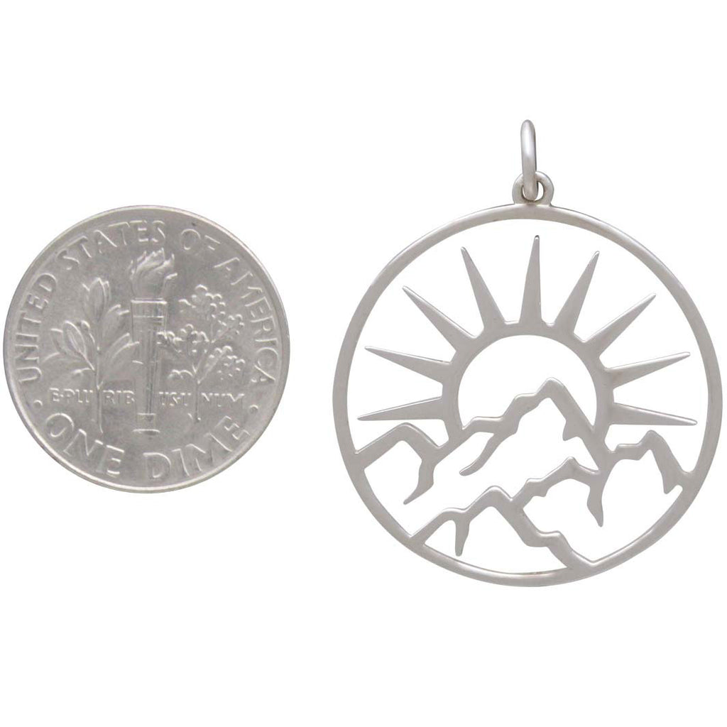 Openwork Sun Pendant with Mountains-4178