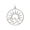 Openwork Sun Pendant with Waves-4180