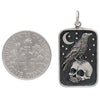 skull and raven pendant-4195
