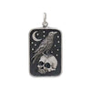 skull and raven pendant-4195