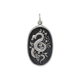 flower and snake pendant-4199