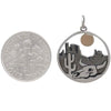 cow skull in the desert pendant-4233