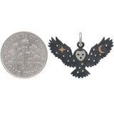 Owl Charm with Bronze Star and Moon-6245 - Kevin N Anna