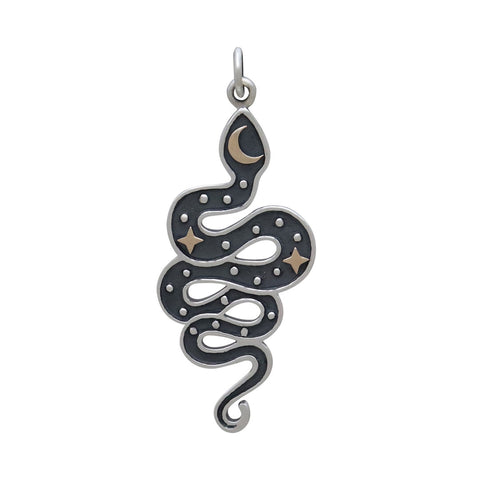 flower and snake pendant-4199