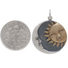 crescent moon and bronze sun Pendant-6454