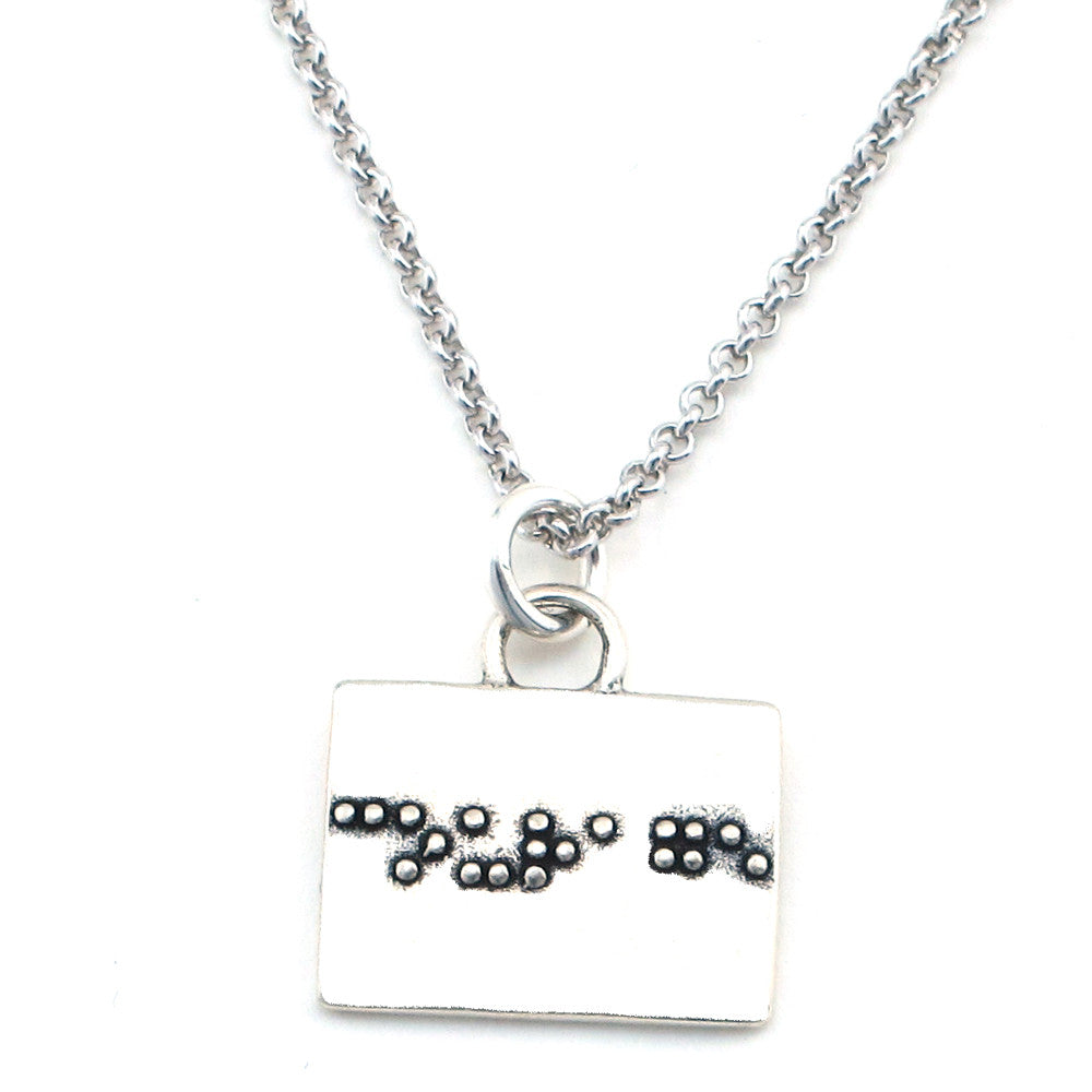 Courage Braille Necklace-B22 - Kevin N Anna