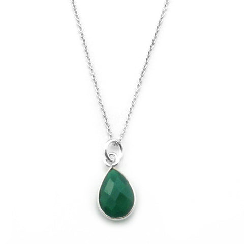 Sea Green Chalcedony Necklace-15085
