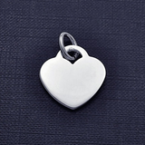 Sterling Silver Small Heart Pendant Charm - Kevin N Anna