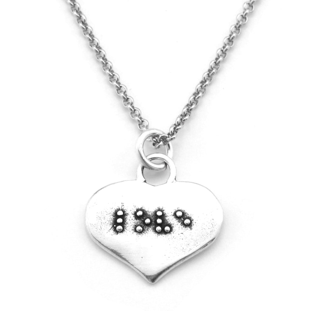 Love Braille Necklace-B23 - Kevin N Anna