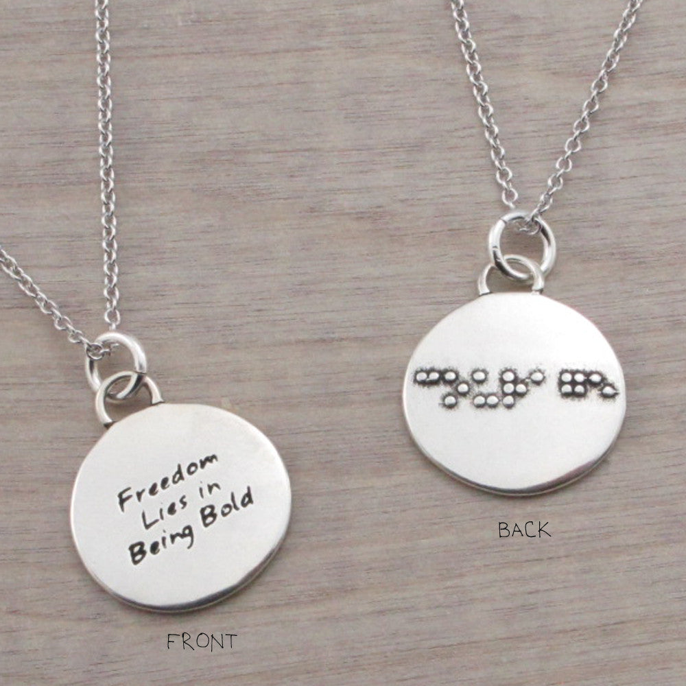 Courage Braille Necklace-B12 - Kevin N Anna