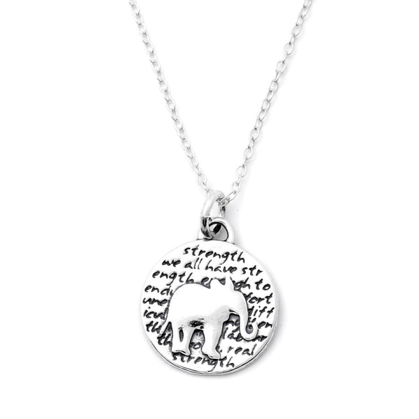 Elephant Necklace (Strength)-D36SM - Kevin N Anna