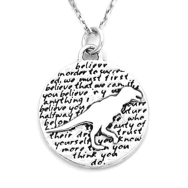 Dinosaur Necklace (Believe)-D95 - Kevin N Anna
