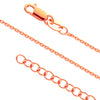 Sterling Silver Rose GOLD PLATED CABLE CHAIN 16