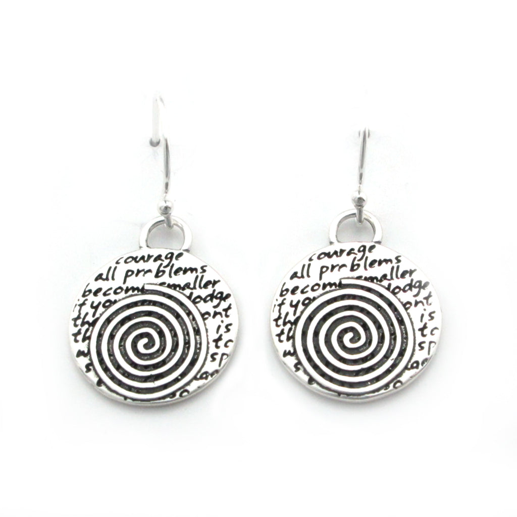 Spiral Earrings (Courage)-D09E - Kevin N Anna