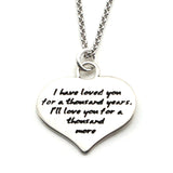 Love Quote Heart Shape Necklace-W05 - Kevin N Anna