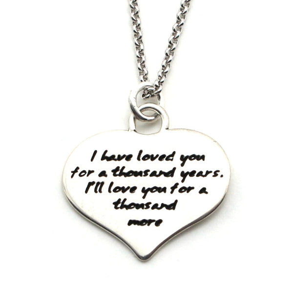 Love Quote Heart Shape Necklace-W05 - Kevin N Anna